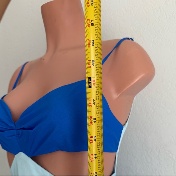 Commense Blue Ombré Backless Cutout Cami Long Maxi Dress - Picture 6 of 9